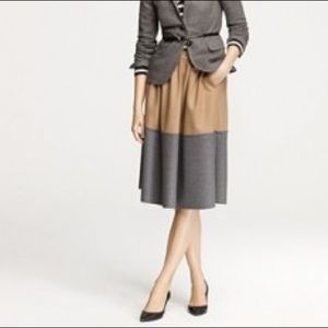 J.Crew Collection Two-Tone Wool Circle Skirt 49604